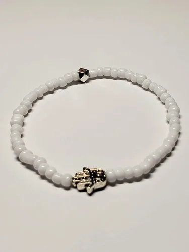 Miniatura 6 de 3 pcs Ilde Cowrie seashell Evil Eye Hamsa Hand Orisha Santeria Pulseras Bracelet Set