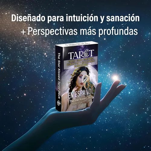 Miniatura 5 de Mazo de Tarot Estrella Besada – 78 Cartas de Tarot para Principiantes y Profesionales con Símbolos Rider Waite, Astrología, Signos, Significados