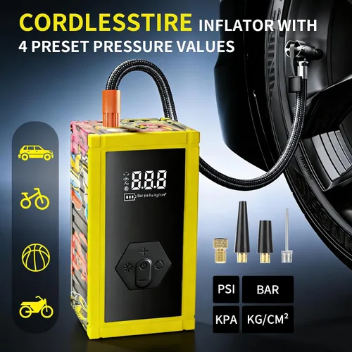 Miniatura 3 de Arrancador portátil de batería de coche con compresor de aire, paquete de salto de 8000 A para 9.0 L de gas/8.0 L diésel, bomba de aire inflador