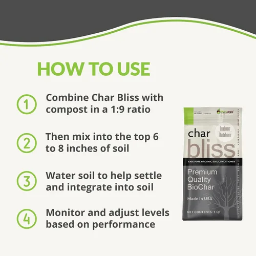 Miniatura 3 de Kelp Bliss (10 libras) + Char Bliss (8 cuartos de galón) – Fertilizante orgánico de harina de algas y biocarbón orgánico para plantas – Carbón