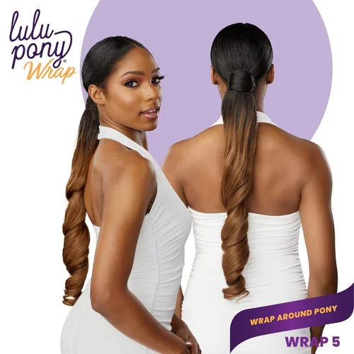 Miniatura 3 de Sensationnel Lulu pony wrap hairextensions- 5 colas de caballo yaki sintéticas de alto calor o hasta hacer peluca de pelo (T2/27)