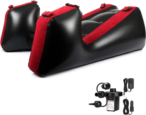 Miniatura 8 de Sofá cama inflable con cojín de almohada, sillón portátil, relajación Cojín Rojo