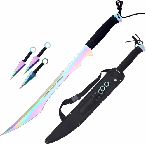 Miniatura 6 de Snake Eye Tactical - Espada Ninja de Diseño Fantástico con Funda de Nylon Negro