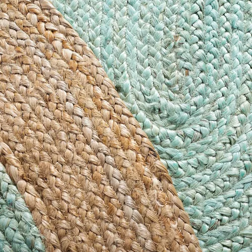 Miniatura 22 de SAFAVIEH Alfombra de Área Redonda de 10' - Colección de Fibra Natural - Verde y Marrón Natural, Yute Hecho a Mano, Diseño de Borde Trenzado (NF801G)