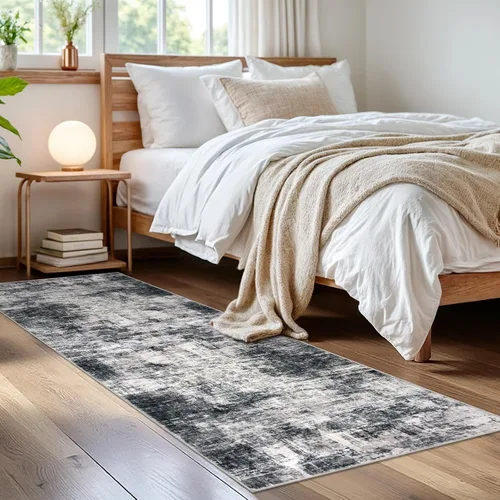 Miniatura 1080 de IOHOUZE Alfombra abstracta lavable de 3 x 12 pies para pasillos, antideslizante para cocina, camino de entrada de lana sintética para interiores