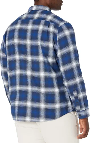 Miniatura 3 de Tienda Essentials - Camisa de franela para hombre de ajuste delgado y manga larga