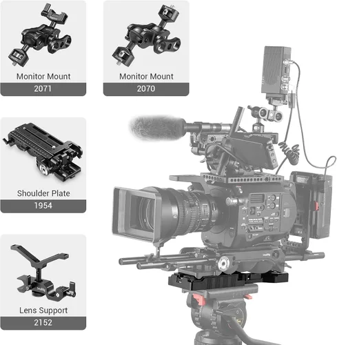Miniatura 7 de SMALLRIG Placa adaptadora de trípode universal de liberación rápida para Sony VCT-14