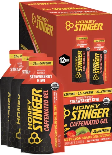 Miniatura 10 de Honey Stinger Gold Energy Gel, sin gluten y sin cafeína, para ejercicio, correr y rendimiento, nutrición deportiva para el hogar y el gimnasio, pre
