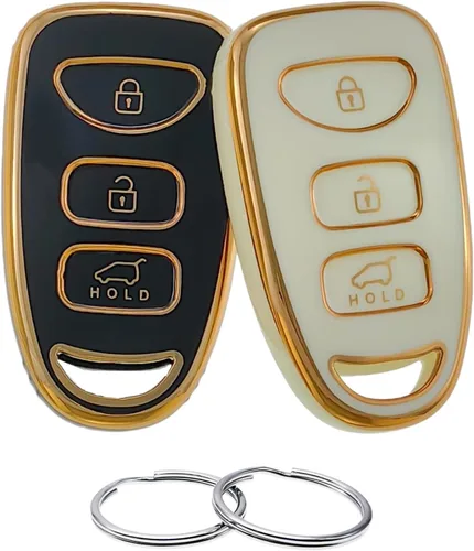 Miniatura 9 de REPROTECTING Funda para llavero de TPU compatible con Hyundai Accent Elantra Genesis Sonata Kia Forte Optima Rondo Sorento Spectra 2006-2020