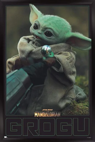 Miniatura 13 de Trends International Star Wars: The Mandalorian Season 2 - Póster de pared Grogu, 22.4 pulgadas de largo x 14.7 pulgadas, versión enmarcada