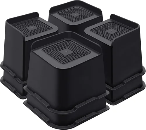 Miniatura 8 de ANNKUT Elevadores de cama de 1 pulgada resistentes, elevadores de muebles para cama, escritorio, mesa, sofá, sofá, elevadores de cama de gran