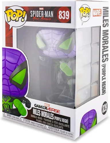 Miniatura 6 de Funko Pop! Games: Marvel's Spider-Man: Miles Morales - Traje de lluvia púrpura Miles