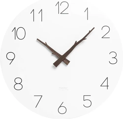 Miniatura 13 de mooas Reloj de Pared Moderno con Números 3D, 12" Reloj de Pared Analógico Decorativo con Movimiento de Barrido Silencioso Sin Tic-Tac Operado