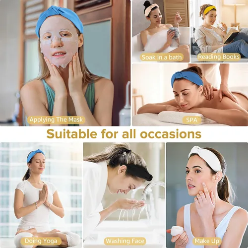 Miniatura 6 de DiyJibb Diademas para Mujeres y Niñas - 6 Piezas Diademas Elegantes con Nudo Superior - Diadema Anudada para Mujeres - Bandas para la Cabeza Anchas