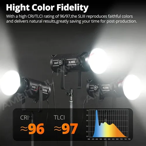 Miniatura 4 de Godox SL150WII - Luz LED de fotografía mejorada, SL150WIII SL150III SL-150WIII 160W luz continua, CRI96+ equilibrada de luz diurna, montaje Bowens