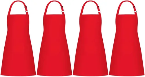 Miniatura 18 de Jubatus Paquete de 1 delantal con peto con 2 bolsillos, delantal de cocina de chef para mujeres y hombres, color negro