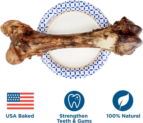 Miniatura 4 de Best Bully Sticks Meaty Monster Jumbo Bone - Paquete individual (paquete de 1) - horneado en Estados Unidos, totalmente natural, 100% fémur
