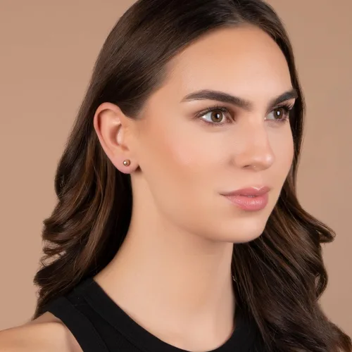 Miniatura 2 de Pori Jewelers Premium 14K Gold Ball Stud Earrings - Available in Yellow, Rose & White Gold- Multiple Options Available