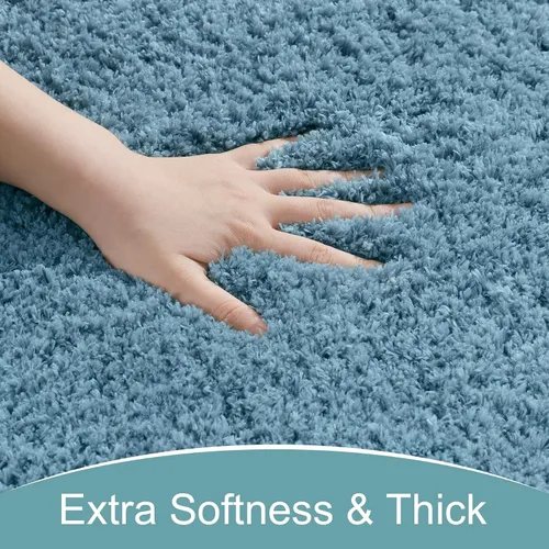 Miniatura 2 de AROGAN Tapete Largo de Baño de Lujo, 24 x 17 Pulgadas, Grueso, Suave y Absorbente, Antideslizante, Respaldo de Goma, Alfombras de Secado Rápido