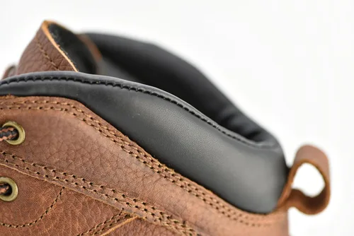 Miniatura 2 de J H Botas de trabajo impermeables con punta de acero para hombre, suela de TPU antideslizante, 4 capas impermeables, cuero de grano superior
