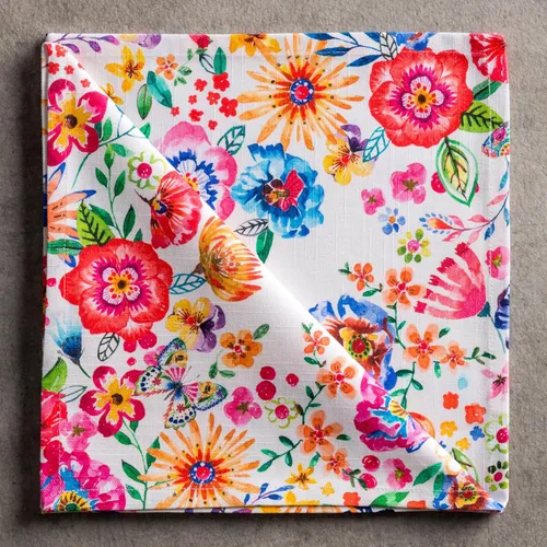 Miniatura 9 de Maison d' Hermine Happy Florals - Juego de 4 servilletas 100% algodón suave y cómodo perfectas para cenas familiares, bodas, fiestas de cóctel, 063