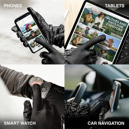 Miniatura 5 de GearTOP Football Gloves for Men & Women for Cold Weather, Touchscreen Winter Gloves Men Running Gear, Warm Glove Liners for Hiking, Freezer Gloves