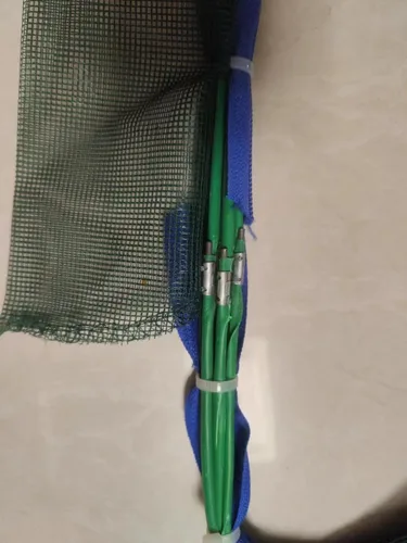 Miniatura 3 de Minnow Trap - Paraguas plegable portátil de 6 agujeros, red de pesca, malla de polietileno, marco de hierro, macetas de cangrejo con anillo flotante
