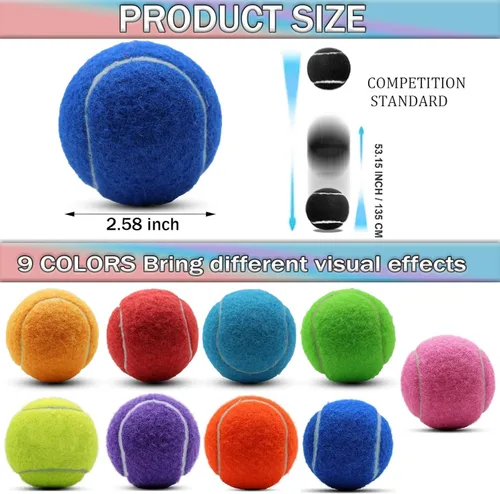 Miniatura 4 de SHYUJAJIE Pelotas de tenis, paquete de 40 pelotas de entrenamiento de tenis, pelotas de tenis de alta elasticidad para principiantes, pelotas