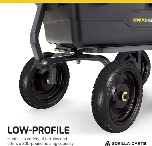Miniatura 4 de Gorilla Carts Paquete de 2 Neumáticos de Repuesto Sin Pinchazos de 13 Pulgadas, Capacidad de 300 lb Cada Uno – Poliuretano Sólido, Cubo de 2.16