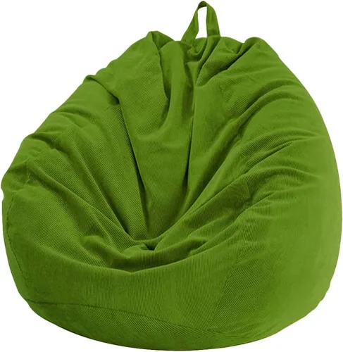 Miniatura 15 de Lukery Puf para adultos (sin relleno), funda de puf de color sólido, puf de pana, cómodo puf perezoso, almacenamiento de animales de peluche
