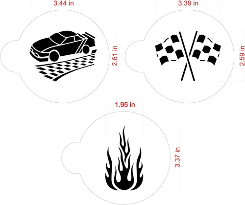 Miniatura 5 de Juego de plantillas de galletas de coche de carreras de Designer Stencils