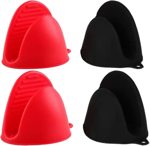 Miniatura 2 de Juego de guantes de horno de silicona para la cocina, protectores de dedos mini, agarres de pellizco de cocina, soporte para ollas, accesorios