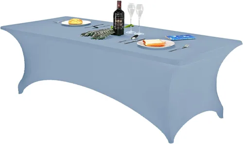 Miniatura 76 de FORLIFE - Funda de mesa de elastano, mantel ajustado de 4 pies para mesas rectangulares, funda elástica para patio, universal para bodas, banquetes