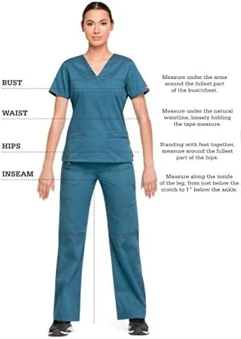 Miniatura 6 de Pantalón médico Dickies EDS Essentials para mujer, tiro natural, pierna cónica, sin cordones. DK005