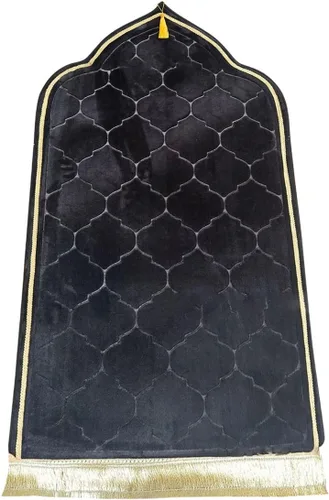 Miniatura 15 de Alfombra de oración musulmana, alfombra musulmana gruesa y suave de terciopelo, alfombra de oración musulmana portátil, alfombra de oración turca