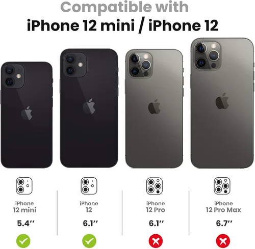 Miniatura 2 de Tensea Protector de lente de cámara compatible con iPhone 12 / iPhone 12 Mini, protector de pantalla de vidrio templado 9H para iPhone 12 mini