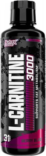 Miniatura 4 de Nutrex Research L-Carnitina 3000 (31 porciones, Berry Blast) Disparos líquidos, sin estimulantes Apoya la recuperación muscular para hombres