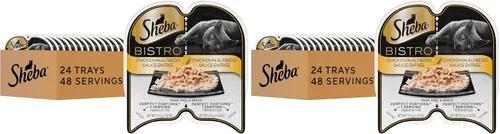 Miniatura 11 de Sheba Perfect Portions Bistro - Alimento húmedo para gatos adultos, pollo en salsa Alfredo, bandejas de 2.6 onzas (24 unidades, 48 porciones)