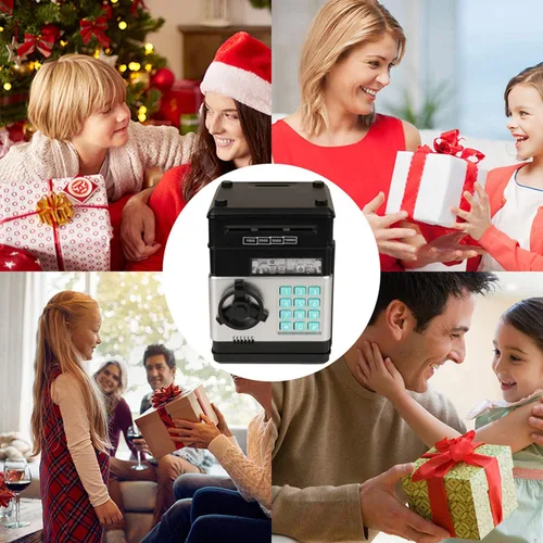 Miniatura 7 de Alcancía para niños, juguetes para regalos de niños de 6 7 8 9 10 11 12 años, juguetes de alcancía electrónica para edades 8-13, regalos de Navidad