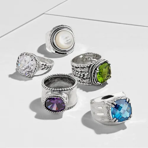 Miniatura 5 de Silpada Anillo de nácar natural perlado en plata de ley nácar nácar