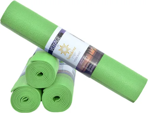 Miniatura 13 de Voyage - Tapete de yoga extra largo de 72 x 24 pulgadas, tapete de yoga extra largo de 0.197 in de grosor para escuelas, antideslizante, Negro