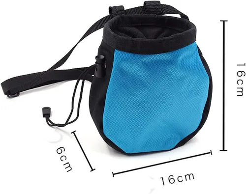 Miniatura 3 de Bolsas de tiza de escalada,Sin fugas Rock Climbing Strawstring Bag Drawstring Magnesia Sack,Equipo de equipo de escalada