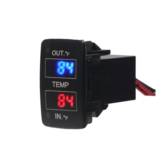 Pantalla de temperatura interna y externa del automóvil, temperatura Fahrenheit, uso de sensores de temperatura duales para Honda
