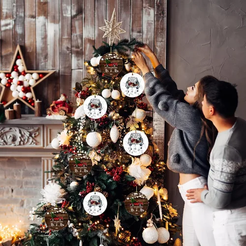 Miniatura 4 de Adorno de árbol de Navidad Our Adventure Begins, regalo para parejas de recién casados, adorno de Navidad para casados, regalos de boda