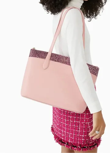 Miniatura 2 de Kate Spade Flash Glitter Tote Rosa, Rosado