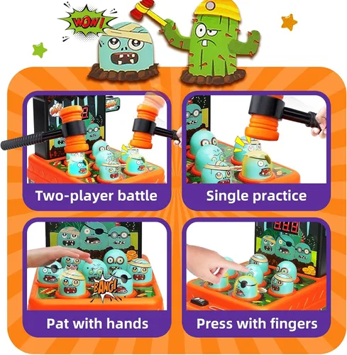 Miniatura 3 de Juguetes de juego de arcade para niños de 3 años, Whack Game Mole, mini juguetes electrónicos interactivos de martillaje y golpeteo, idea de regalo
