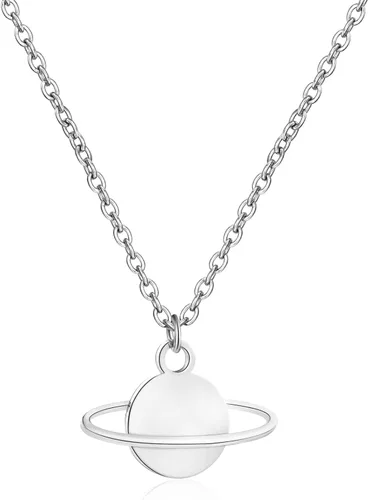 Miniatura 2 de Holy rose 2 piezas de collar de Saturno con estrella de luna, regalo para amantes de la música, regalos para cantantes, regalos inspirados