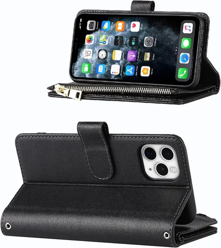 Miniatura 3 de Funda para iPhone 11 Pro Max para mujeres y hombres con tarjetero para iPhone 11 Pro Max, funda cruzada con correa para el hombro, bolsillo