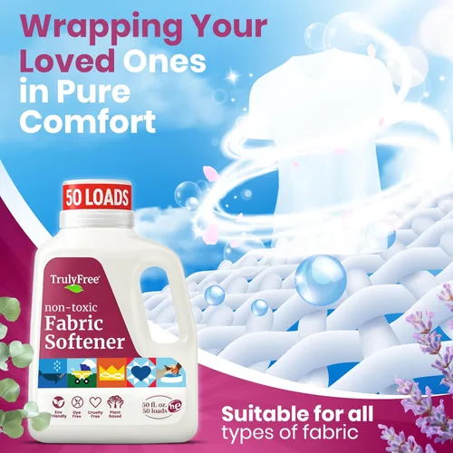 Miniatura 7 de Truly Free Suavizante de telas natural, no tóxico para pieles sensibles de bebés y niños, acondicionador suavizante de ropa a base de plantas