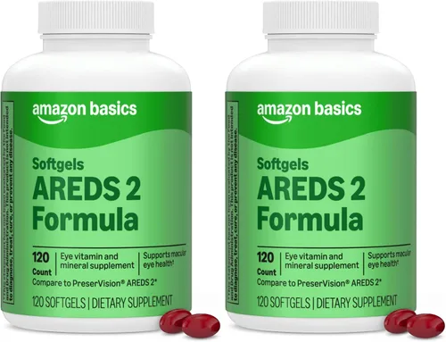 Miniatura 6 de Amazon Basics Suplemento de vitaminas y minerales para los ojos, fórmula AREDS 2 con luteína y zeaxantina, 120 cápsulas blandas
